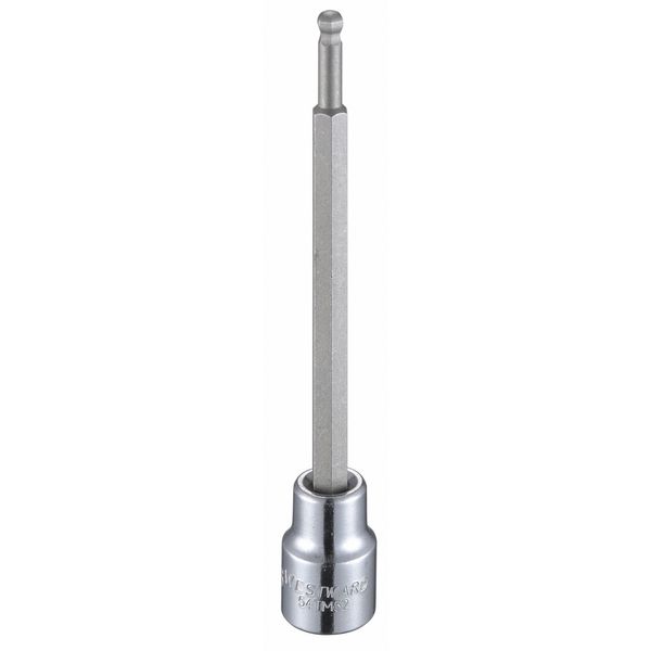 Westward 3/8 in Drive Ball Hex Socket Bit SAE 3/16 in Tip, 4 3/4 in L 54TM52