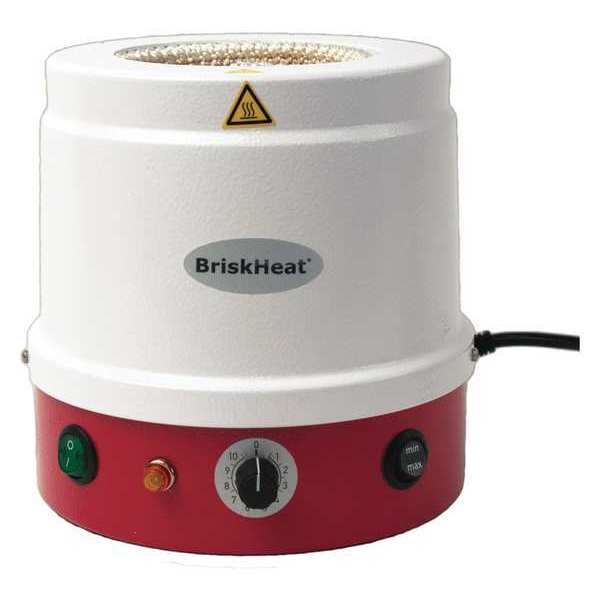 Briskheat Heating Mantle, Metal-Housed, 120V, 935W, 5000mL, Built-In Controller HM5000MC1