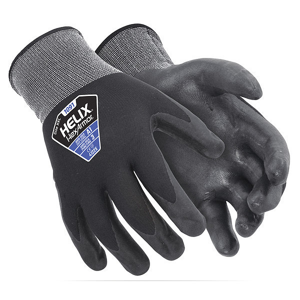 Hexarmor Cut Resistant Coated Gloves, A1 Cut Level, Foam Nitrile, L, 1 PR 1091-L (9)