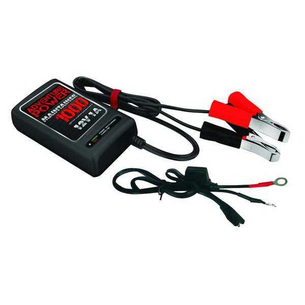 Zoro Select Battery Charger/Maintainer, 12VDC, 4.37" H, Overall Width: 2.69 in 84036