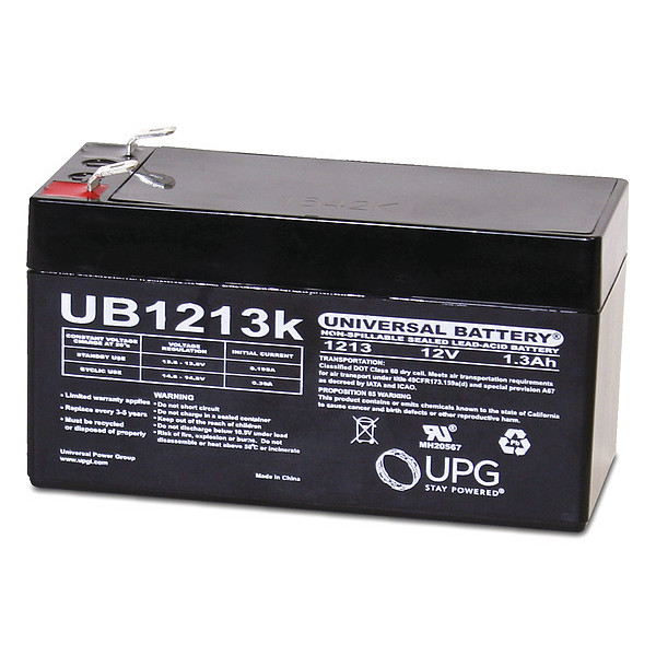 Zoro Select Sealed Lead Acid Battery, 12VDC, 2.09" H D5738