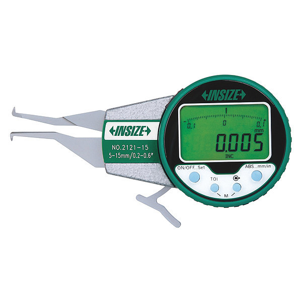 Insize Digital Caliper, 3" Jaw Depth, Steel 2121-51