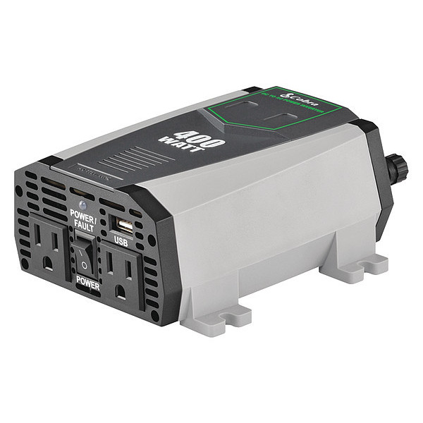 Cobra Electronics Inverter, Modified Sine Wave, 800W Peak, 2 Outlets CPI490