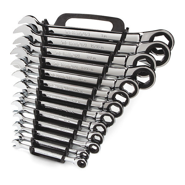 Tekton Ratcheting Combination Wrench Set, 13-Piece (1/4-1 in.) - Holder WRN53071
