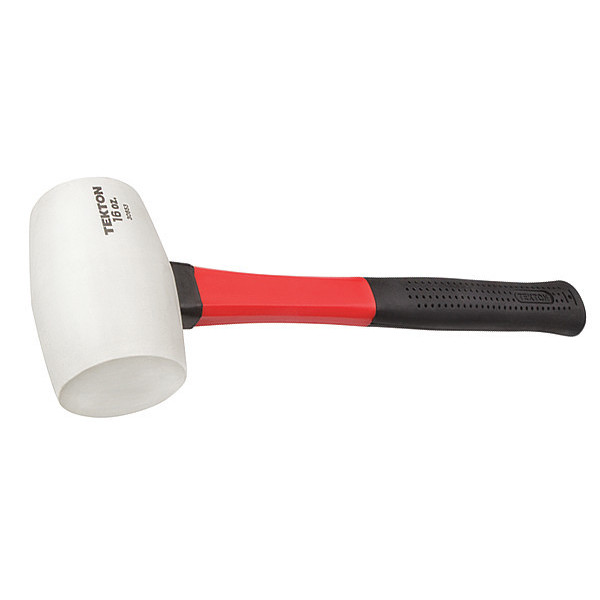 16 oz Rubber Mallet - White - Fiberglass Handle