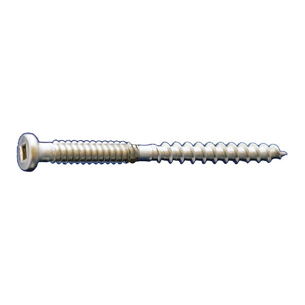 Daggerz Deck Screw, #10 x 2-1/2 in, 18-8 Stainless Steel, Button Head, Square Drive, 2000 PK DKCSS10212