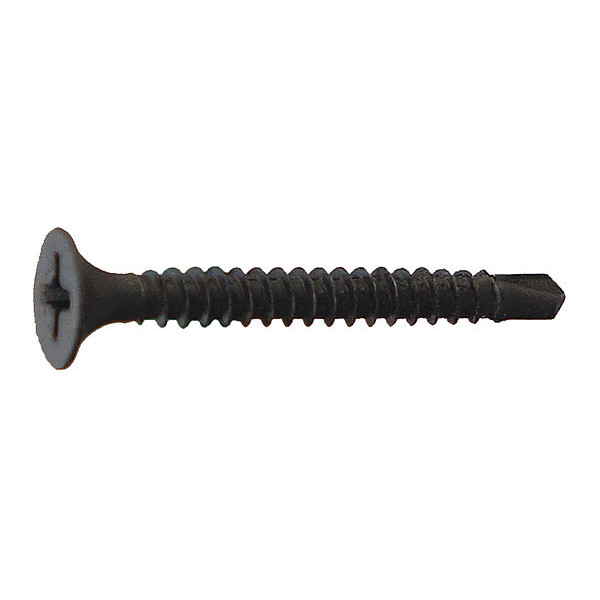 Daggerz Self-Drilling Screw, #6 x 1-7/8 in, Phosphate Coated Steel Flat Head Phillips Drive, 4000 PK DWSDB06178