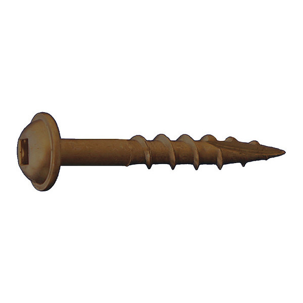 Daggerz Wood Screw, #8, 1-1/4 in, Oil Rubbed Low Carbon Steel Round Head Square Drive, 6000 PK DLRWSQL081104