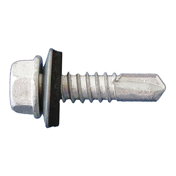 Daggerz Self-Drilling Screw, #12 x 1-1/2 in, Dagger Guard Steel Hex Head Hex Drive, 2500 PK NEOSDCT12112