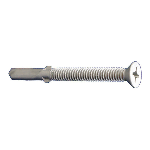 Daggerz Self-Drilling Screw, #12-24 x 2 in, Dagger Guard Steel Flat Head Phillips Drive, 2000 PK SD4CTWW1220