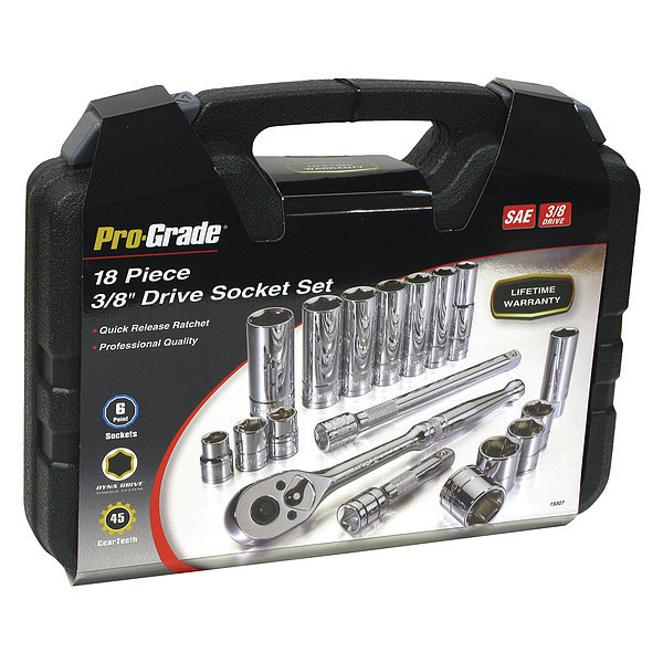 Pro-Grade Tools 3/8" Drive SAE, 18 pcs 19307