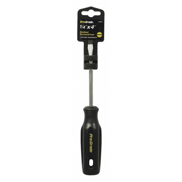 Pro-Grade Tools Slotted Screwdriver, 1/4x4" 17010