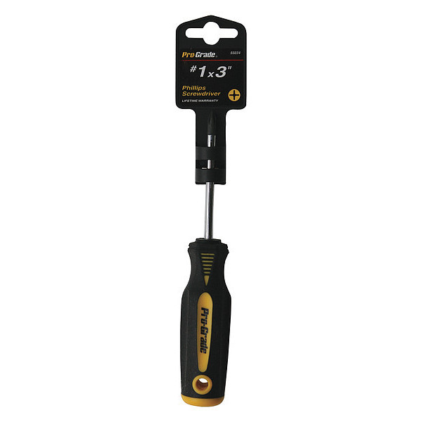 Pro-Grade Tools Phillips Screwdriver, #1X3" 55034