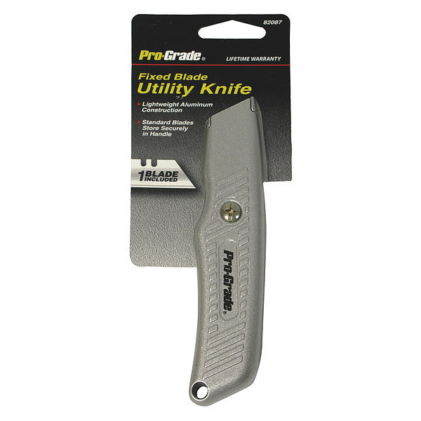 Pro-Grade Tools Fixed Blade Utility Knife, Fixed Blade, Fixed, General Purpose 82087