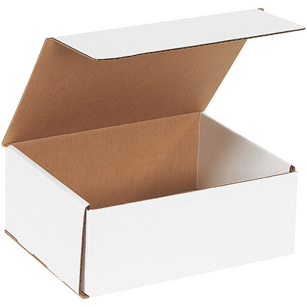 Partners Brand Corrugated Mailers, 10" x 7" x 3", White, 50/Bundle M1073