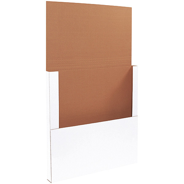Partners Brand Easy-Fold Mailers, 18" x 18" x 2", White, 50/Bundle M18182BF