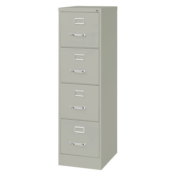 Hirsh 4 Drawer File Cabinet, Light Gray, Letter 22733