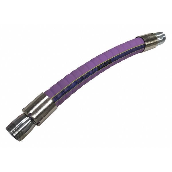 Boston Chemical Hose, 1-1/2" ID x 50 ft., Purple H059924-PUR-50-SS-MPT