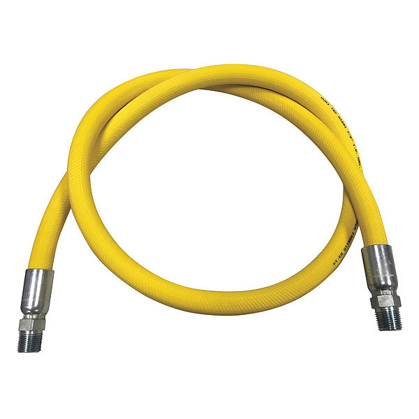 Kuriyama Chemical Hose, 3/8" ID x 100 ft., Yellow A1661-6-100-SSMPT