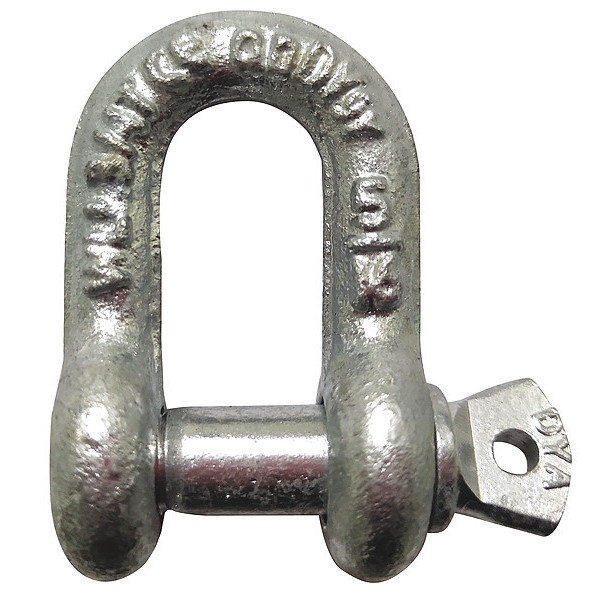 Zoro Select Anchor Shackle, 1,000 lb, Carbon Steel 55AX98