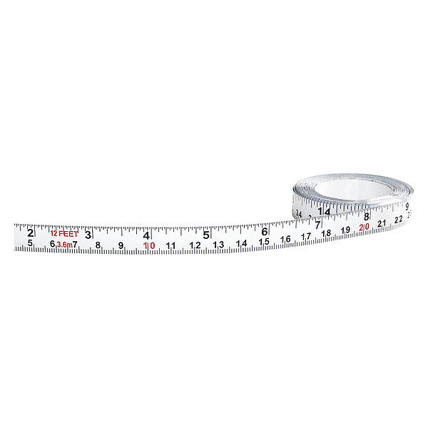 Us Tape 144 in Adhesive Tape Measure, 1/2 in Blade 50004