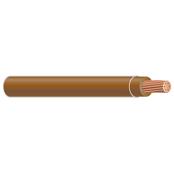 Southwire Building Wire, XHHW, 12 AWG, 500 ft, Brown, Nylon Jacket, PVC Insulation 37108871