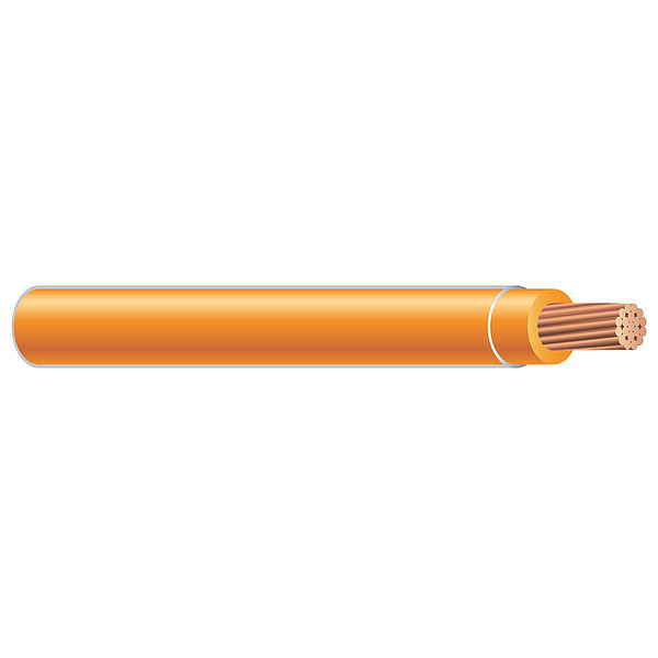 Southwire Building Wire, THHN, 10 AWG, 1,250 ft, Orange, Nylon Jacket, PVC Insulation 58025205