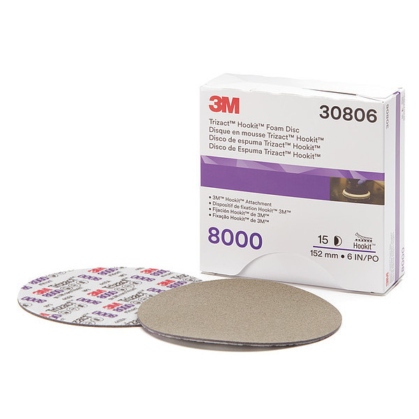 3M Polishing Pad, Foam, 6" Size, PK15 30806