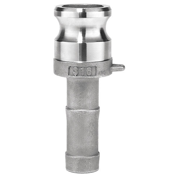 Usa Industrials Cam and Groove Fitting, 304SS, E, 2" Adapter x 2" Hose Shank BULK-CGF-314