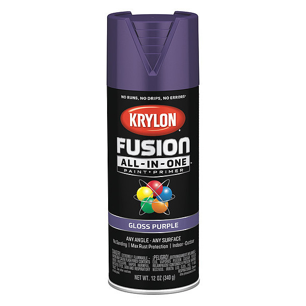 Krylon Rust Preventative Spray Paint, Purple, Gloss, 12 oz K02719007