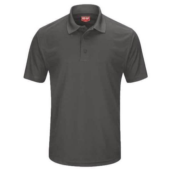 Red Kap Short Sleeve Polo, Mens, 4XL, Charcoal/Gray SK96CH SS 4XL