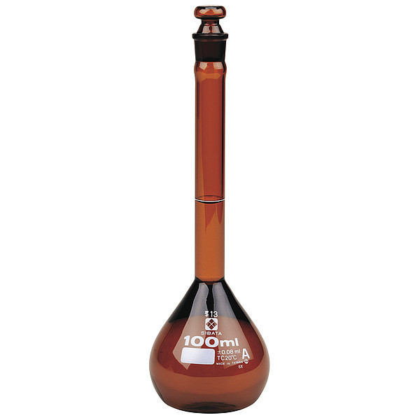 Sibata Volumetric Flask, 500 mL, 280 mm H, PK2 2307A-500