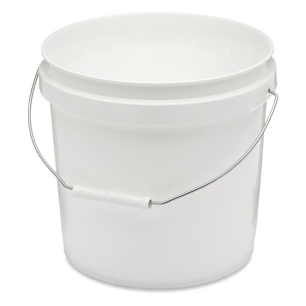 Qorpak Pail, Polyethylene, White, Open Head 240125