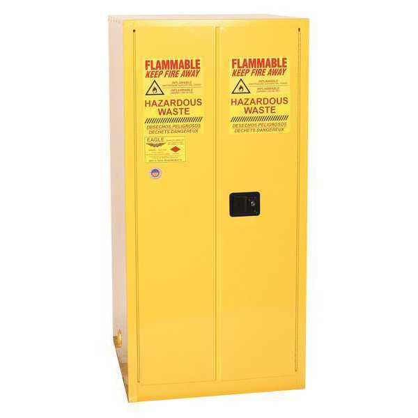Eagle Mfg Flammable Liquid Safety Cabinet, Yellow, Capacity: 55 gal HAZ2610X