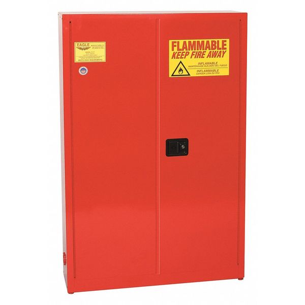 Eagle Mfg Flammable Liquid Safety Cabinet, Red PI77X
