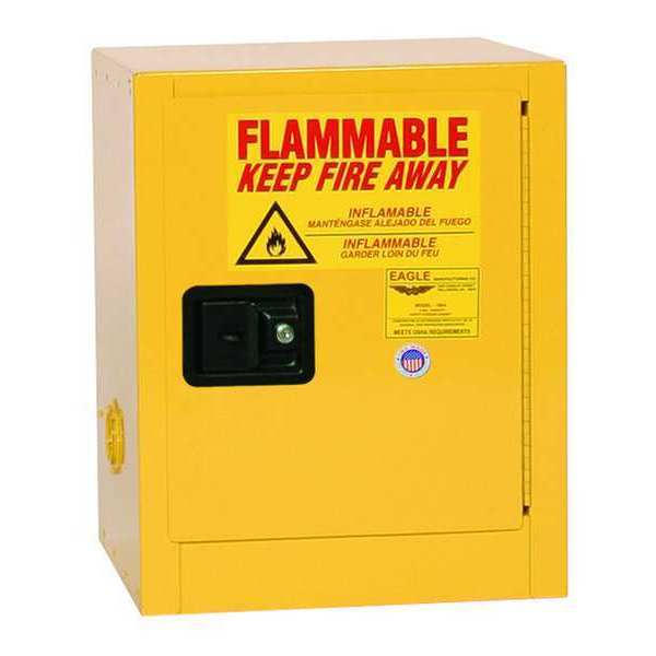 Eagle Mfg Flammable Liquid Safety Cabinet, Yellow, Capacity: 4 gal 1904X