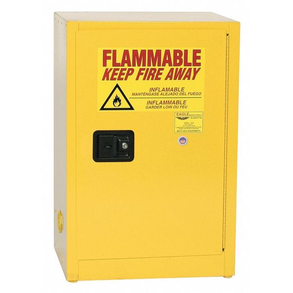 Eagle Mfg Flammable Liquid Safety Cabinet, Yellow, Height: 35 in 1925X