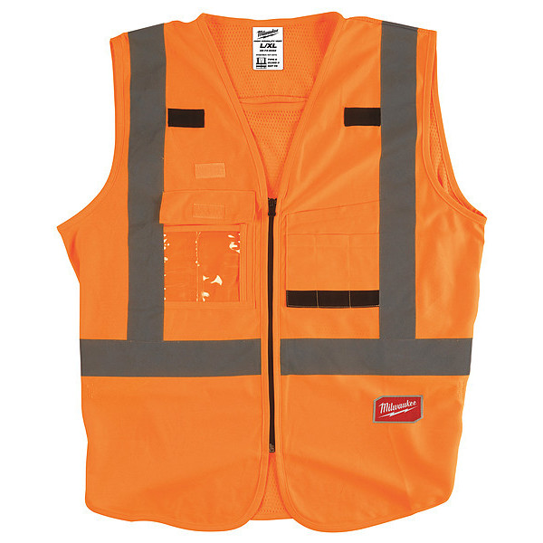 Milwaukee Tool Class 2 High Visibility Orange Safety Vest - L/XL 48-73-5032
