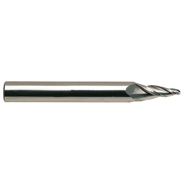 Yg-1 Tool Co Tapered End Mill, Single End, 1/4", Carbide 88560