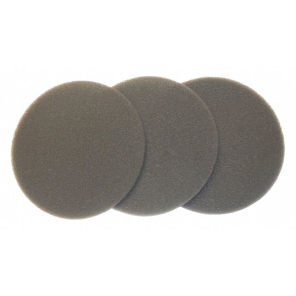 Metrovac Disc Filter, Foam, Dry, 3-7/8 L, PK3 P-101-29