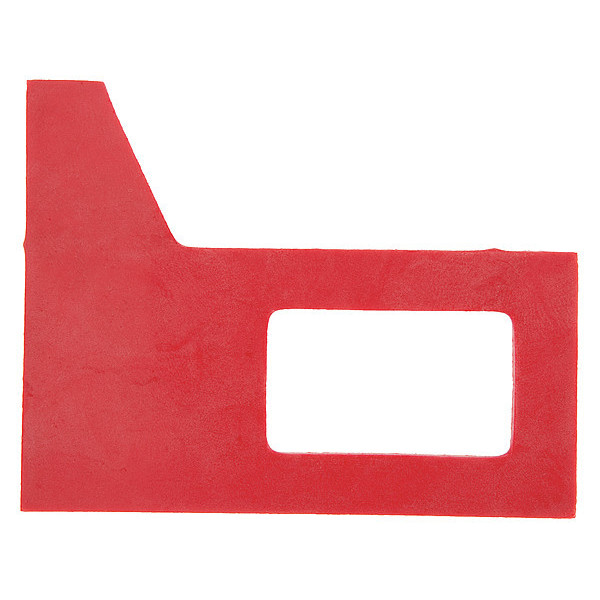 Tennant Rear Squeegee End Gasket, 3 3/8 in L, Red 83874