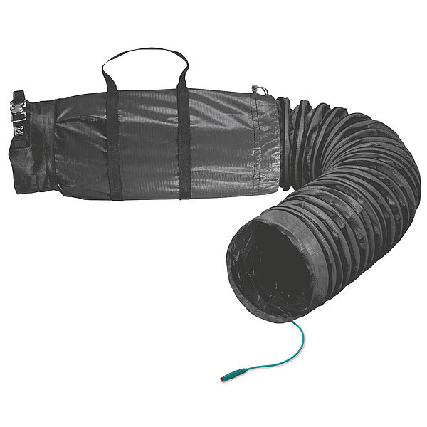 Allegro Industries Statically Conductive Duct, Black, 15 ft L 9550-15EXSB
