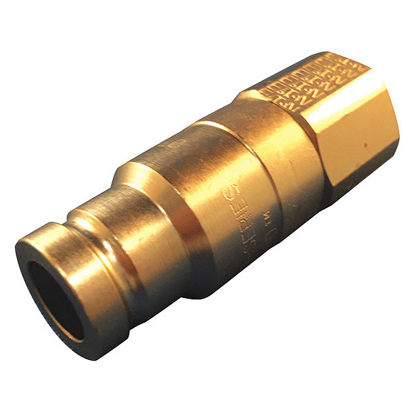 Eaton Aeroquip Hydraulic Quick Connect Hose Coupling, Steel Body, Push-to-Connect Lock, 3/8"-18 Thread Size FD49-1002-06-06