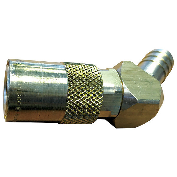 Hansen Hydraulic Quick Connect Hose Coupling, Brass Body, Push-to-Connect Lock, 1/4"-18 Thread Size FTS226