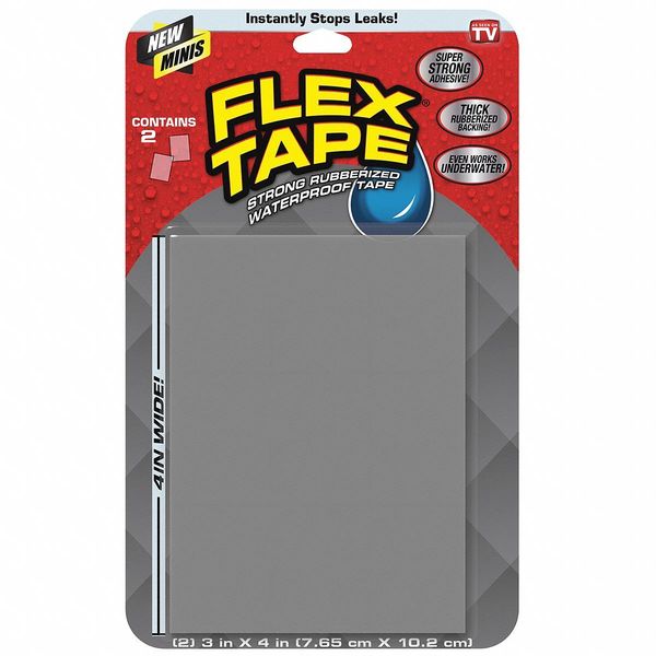 Flex Seal Flex Tape, 2 cu ft, Rubber Base, Clear, PK2 TFSCLRMINI