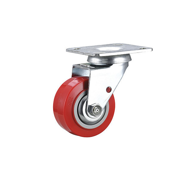 Zoro Select Standard Plate Caster, 4" Wheel Dia. 55KJ60