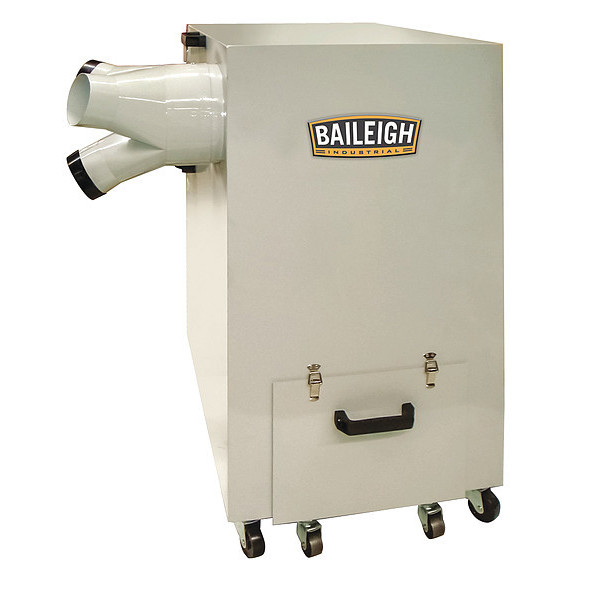 Baileigh Industrial Dust Collectors, 1,450 CFM Max Flow, 3 hp, 1 Phase MDC-1800-1.0
