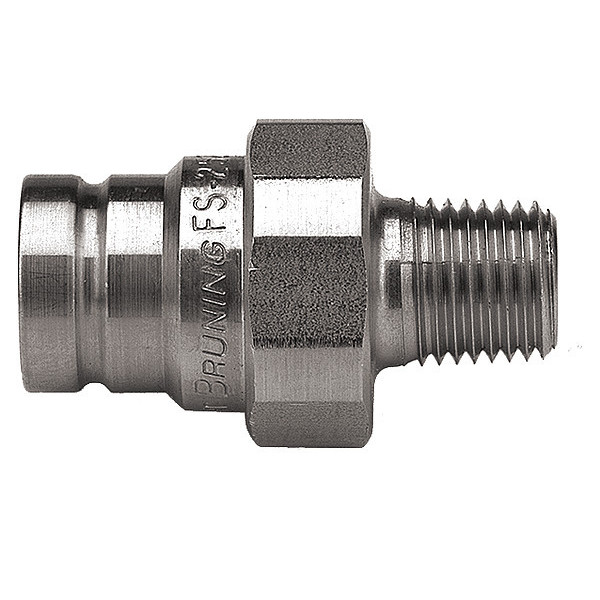 Parker Hydraulic Quick Connect Hose Coupling, 316 Stainless Steel Body, Push-to-Connect Lock, FS Series FS-252-4MP-E5