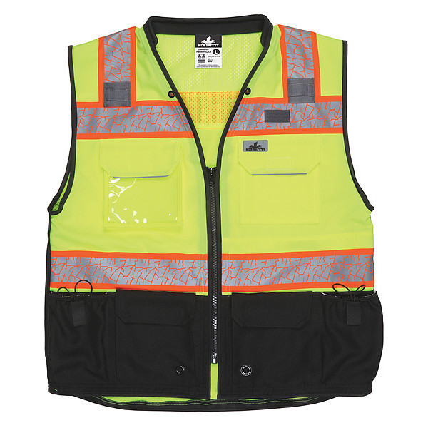 Mcr Safety High Visibility Vest, L Size, Unisex PSURVCL2LSL