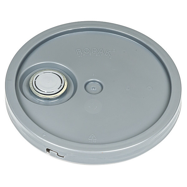 Basco Plastic Pail Lid, Gray, Plastic ROP2100CVR-F-TT-GRAY